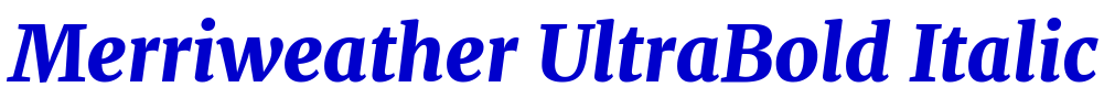 Merriweather UltraBold Italic fuente